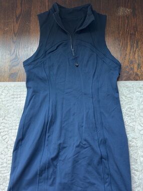 Lululemon athletic dress Sleeveless Navy Quarter-Zip Athletic Top